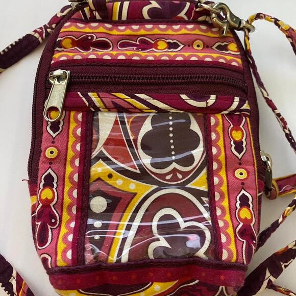 Stephanie Dawn manufacture Vera Bradley Paisley ID Crossbody adjustable strap - Picture 6 of 8